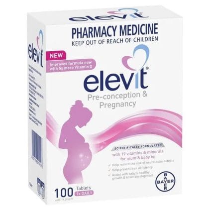Thuốc Elevit (100 Viên) Vitamin Cho Bà Bầu - Elevit Pre-Conception &Amp; Pregnancy
